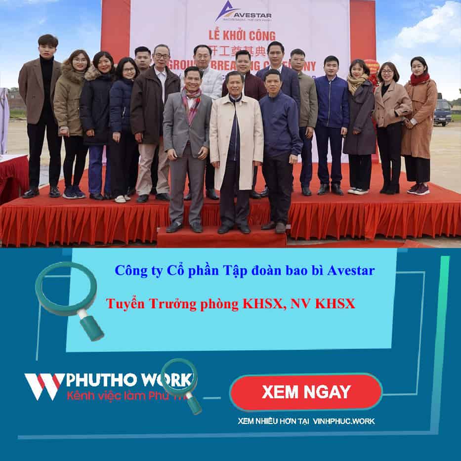 Cong Ty Co Phan Tap Doan Bao Bi Avestar Tuyen Truong Phong Ke Hoach San Xuat Nhan Vien Khsx 2