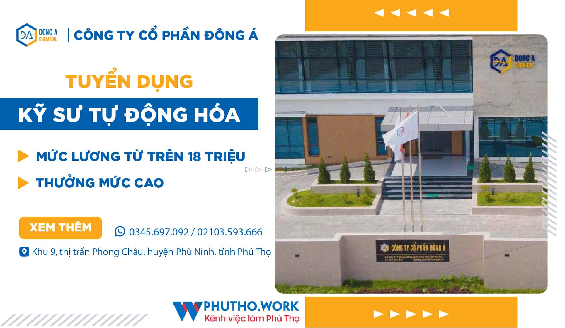 Cong Ty Co Phan Dong A Thong Bao Tuyen Dung Ky Su Tu Dong Hoa 8